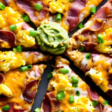 Tortilla Breakfast Pizza