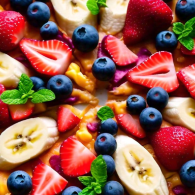 Sweet Fruit Breakfast Pizza