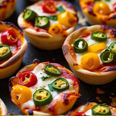 Mini Pepper Pizza Cups