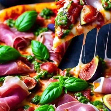 Chimichurri Pizza with Prosciutto & Figs