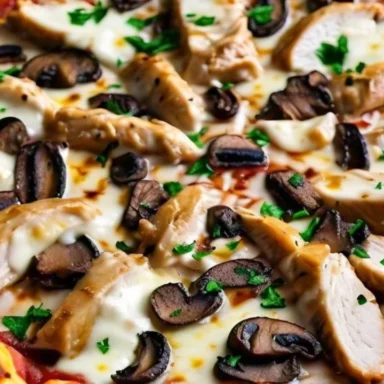 Chicken Marsala Round Pizza