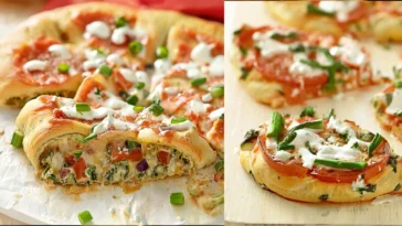 Crescent Roll Veggie Pizza with Ranch