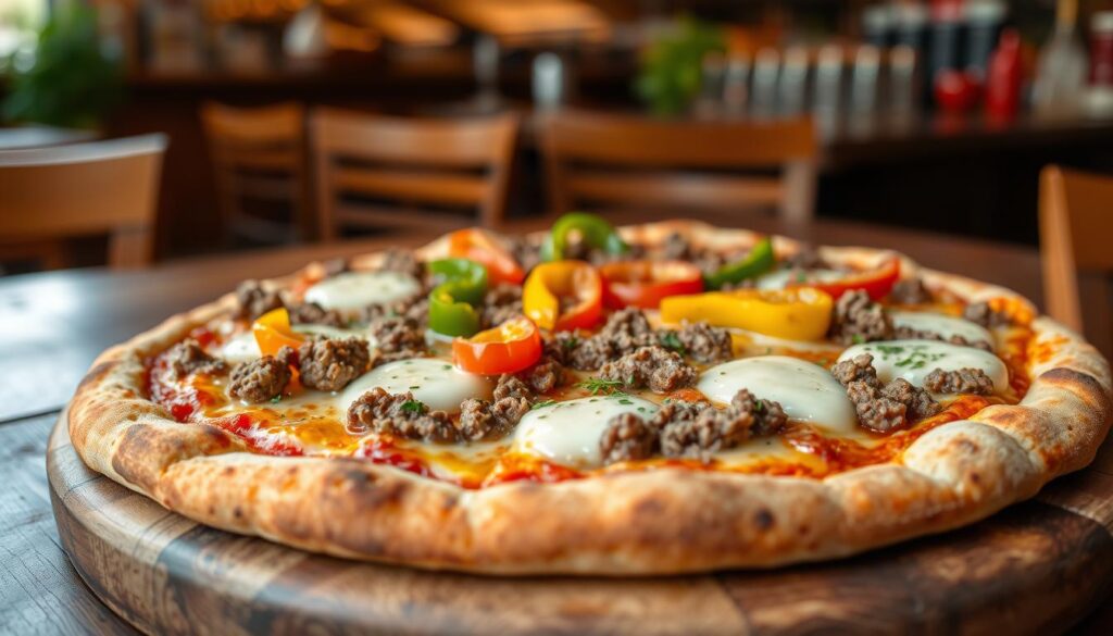 Beef vs Philly Steak Pizza