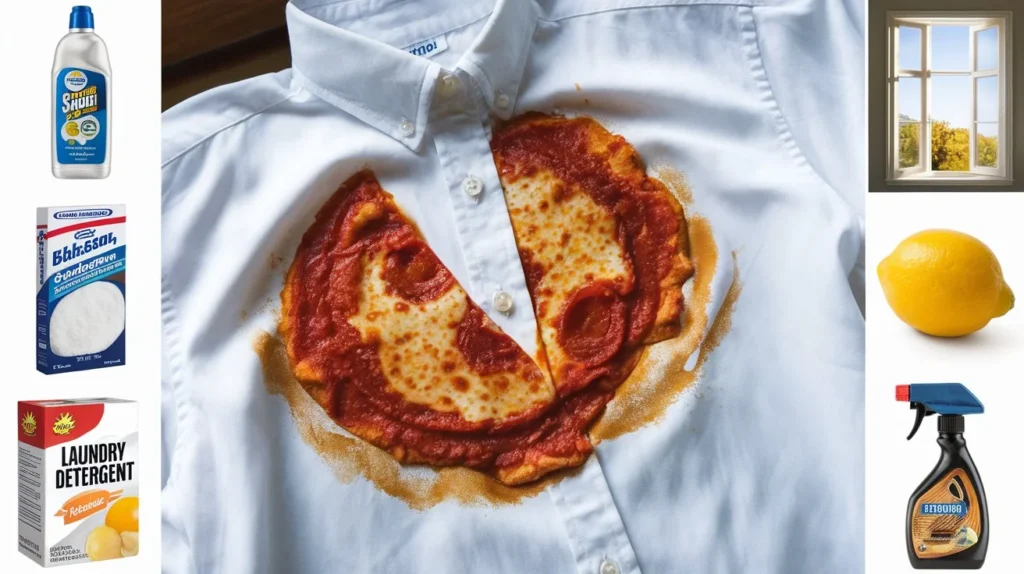 how to remove a pizza sauce stain
